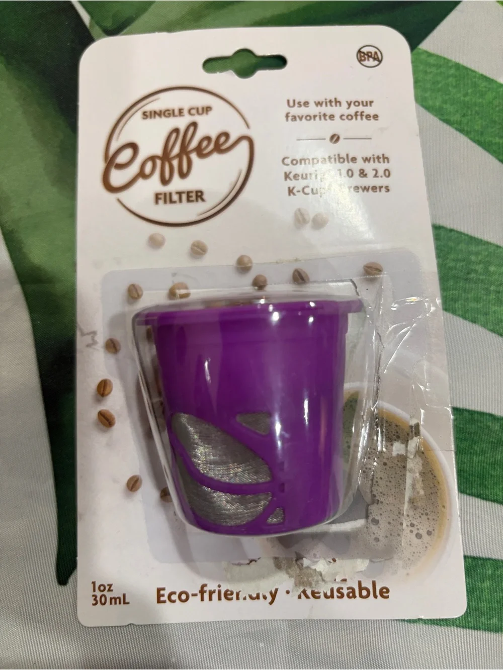 Single Cup Reusable Coffee Filter - Purple